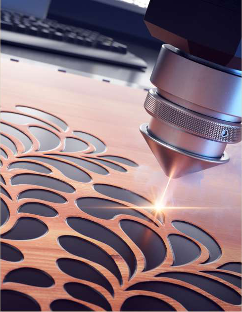 Laser cutting a wood sheet