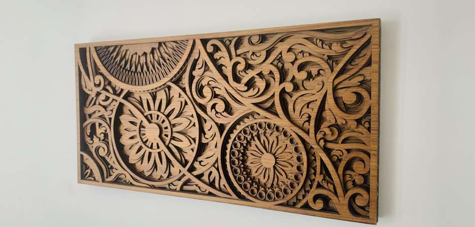 T904 botanical relief panel